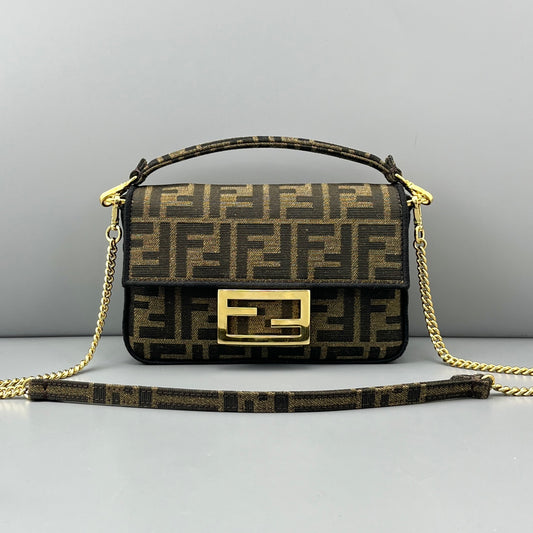 Fendi - Baguette Mini - Cloth - Brown - (mini)