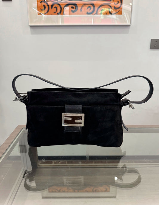 Fendi - Baguette - Suede - Black - (medium)