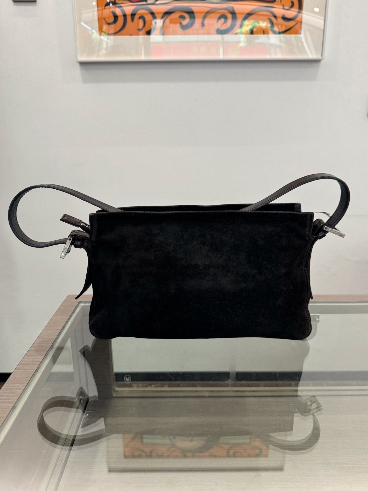Fendi - Baguette - Suede - Black - (medium)