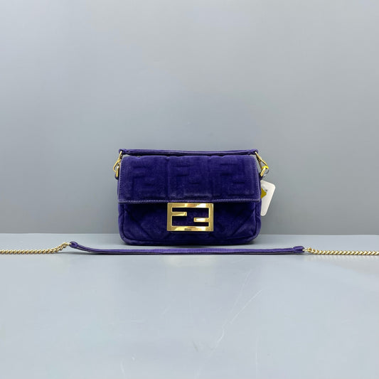Fendi - Baguette - Velvet - Purple - (mini)