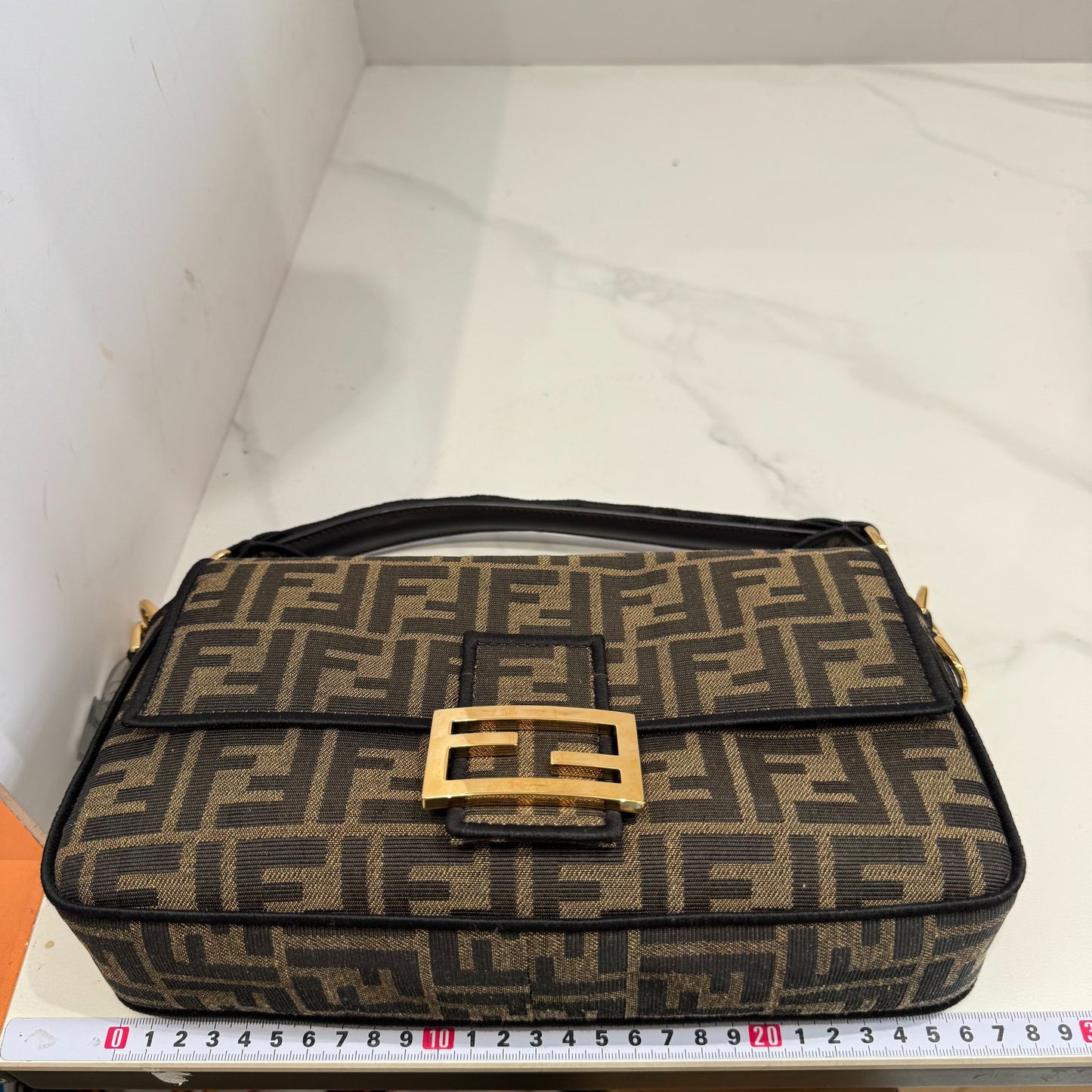 Fendi - Baguette - Zucca canvas with leather trim - Brown and Black with Gold-Tone Hardware - (Medium)