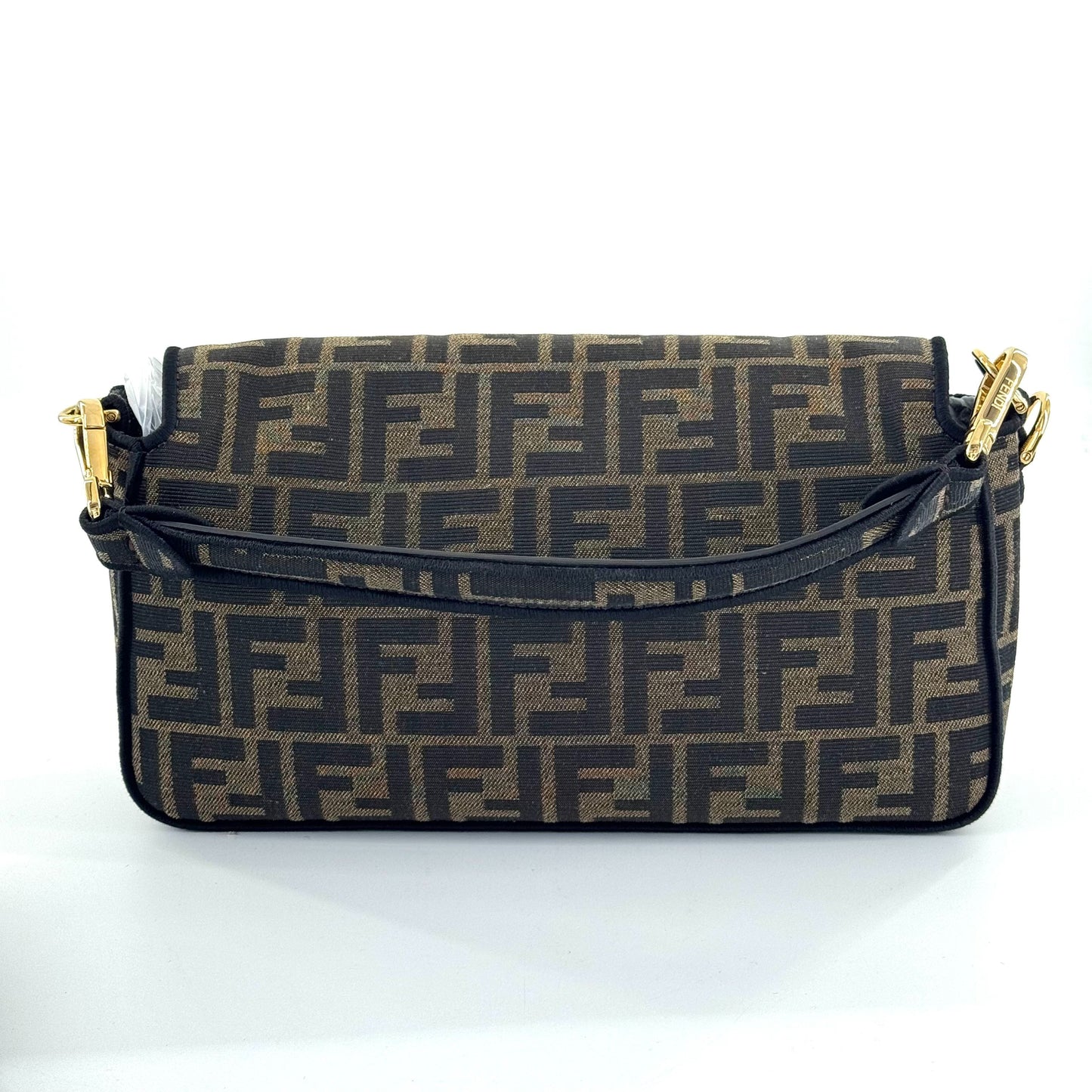 Fendi - Baguette - Zucca canvas with leather trim - Brown and Black with Gold-Tone Hardware - (Medium)
