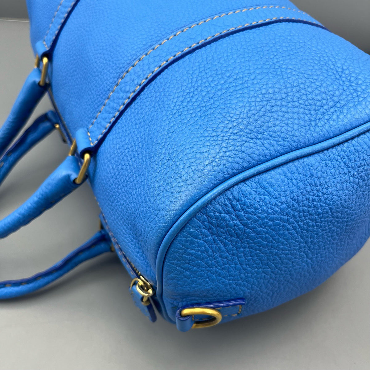 Fendi - Boston Bag - Leather - Blue - (medium)