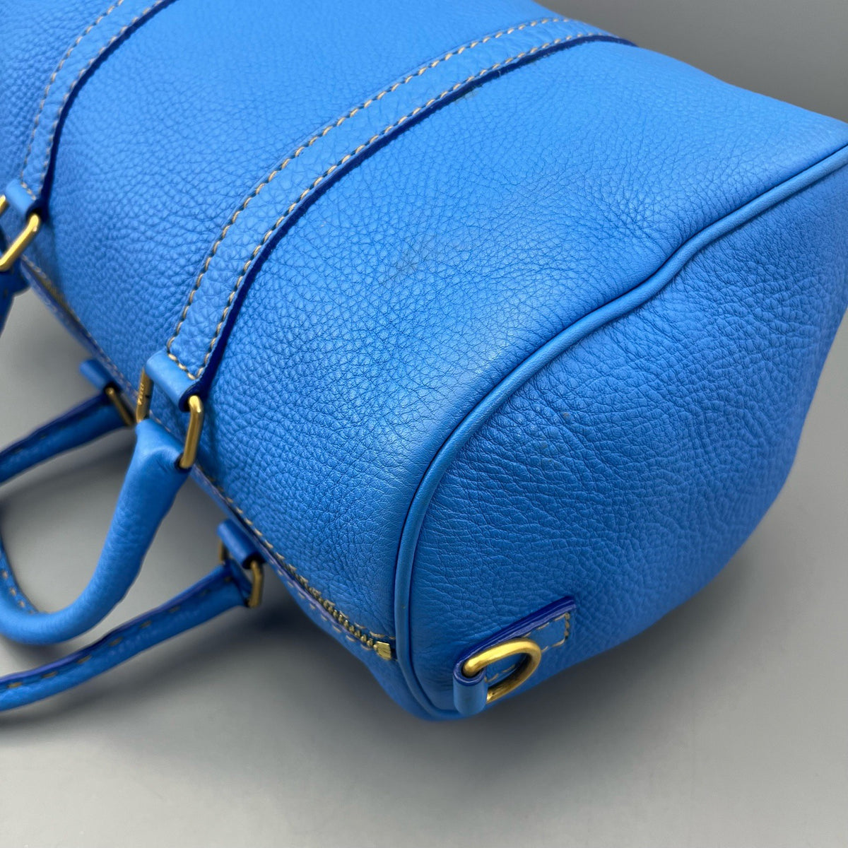 Fendi - Boston Bag - Leather - Blue - (medium)