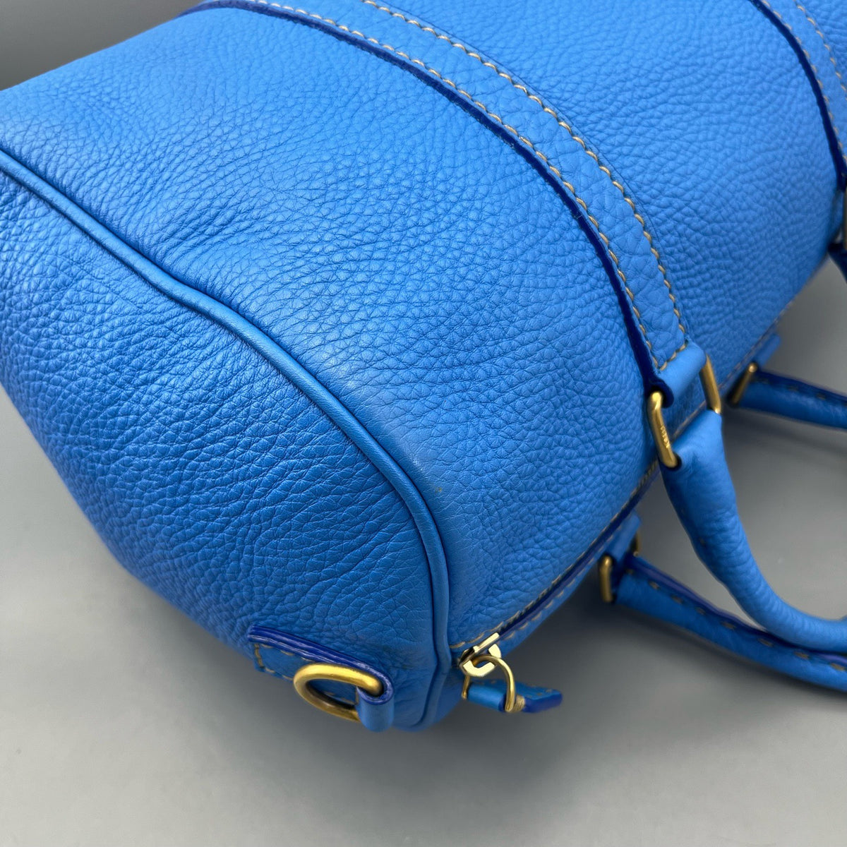 Fendi - Boston Bag - Leather - Blue - (medium)