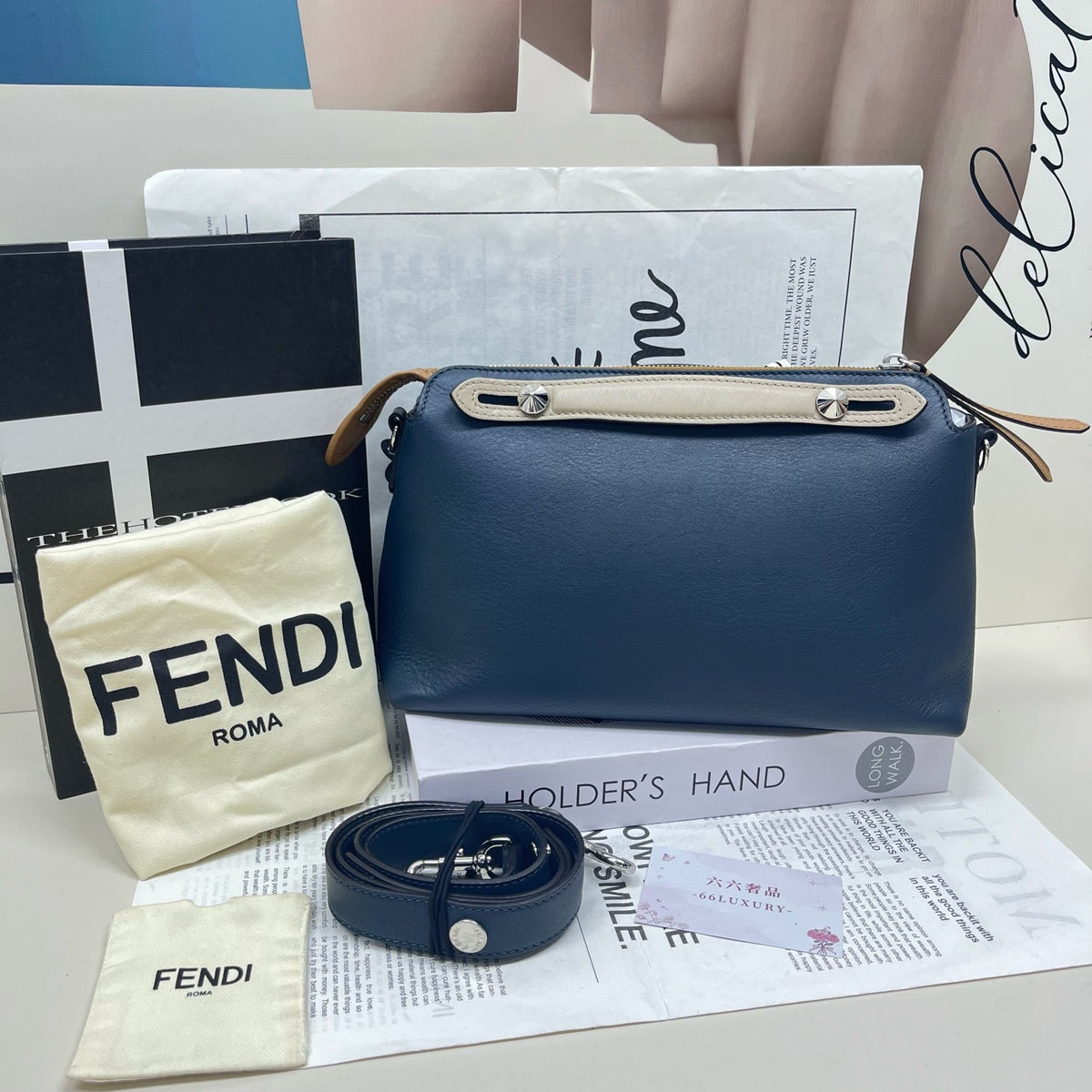 Fendi - By The Way - Leather - Navy - (medium)