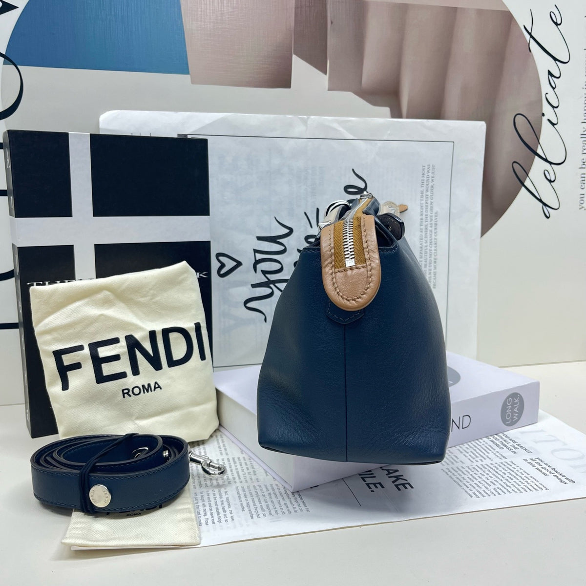 Fendi - By The Way - Leather - Navy - (medium)