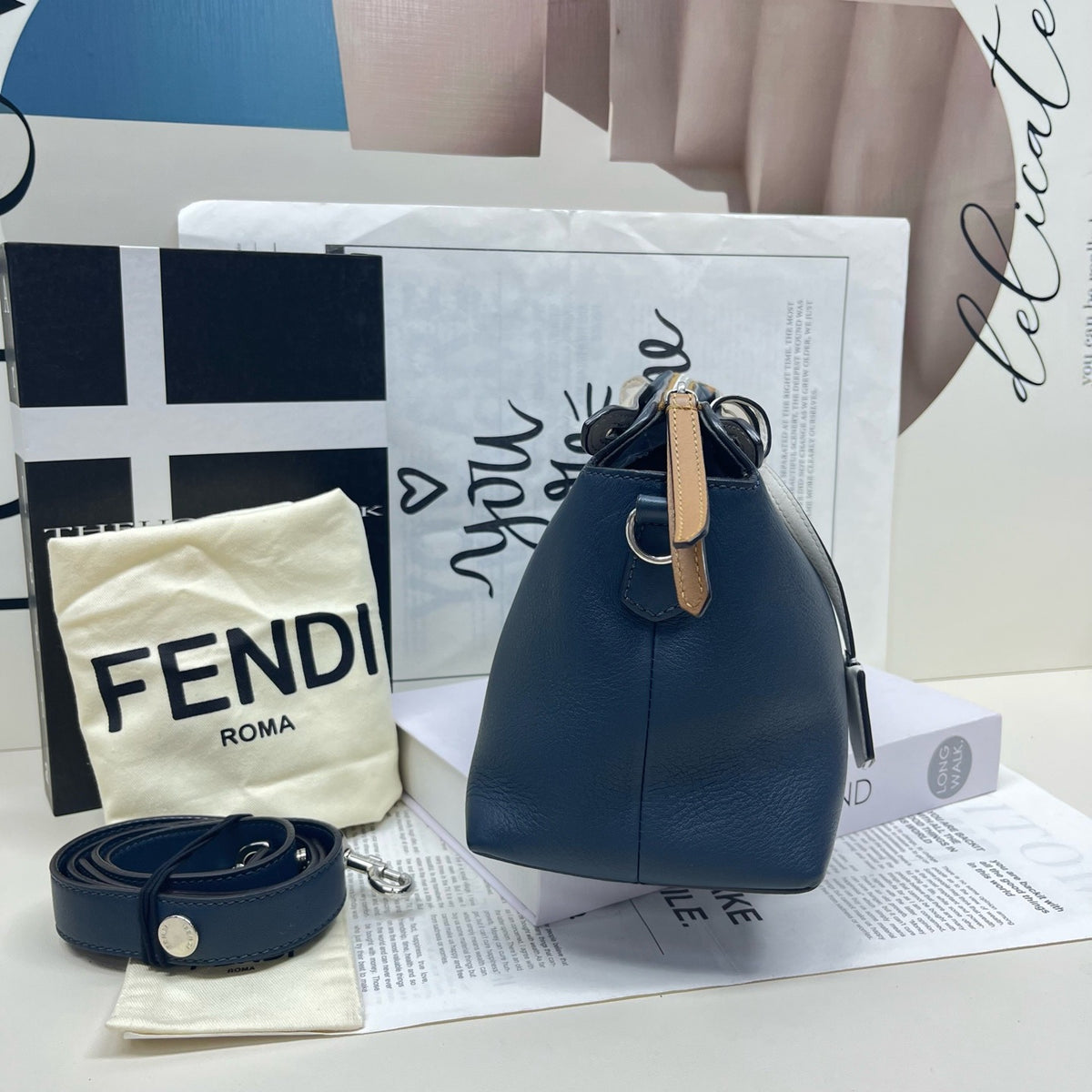 Fendi - By The Way - Leather - Navy - (medium)