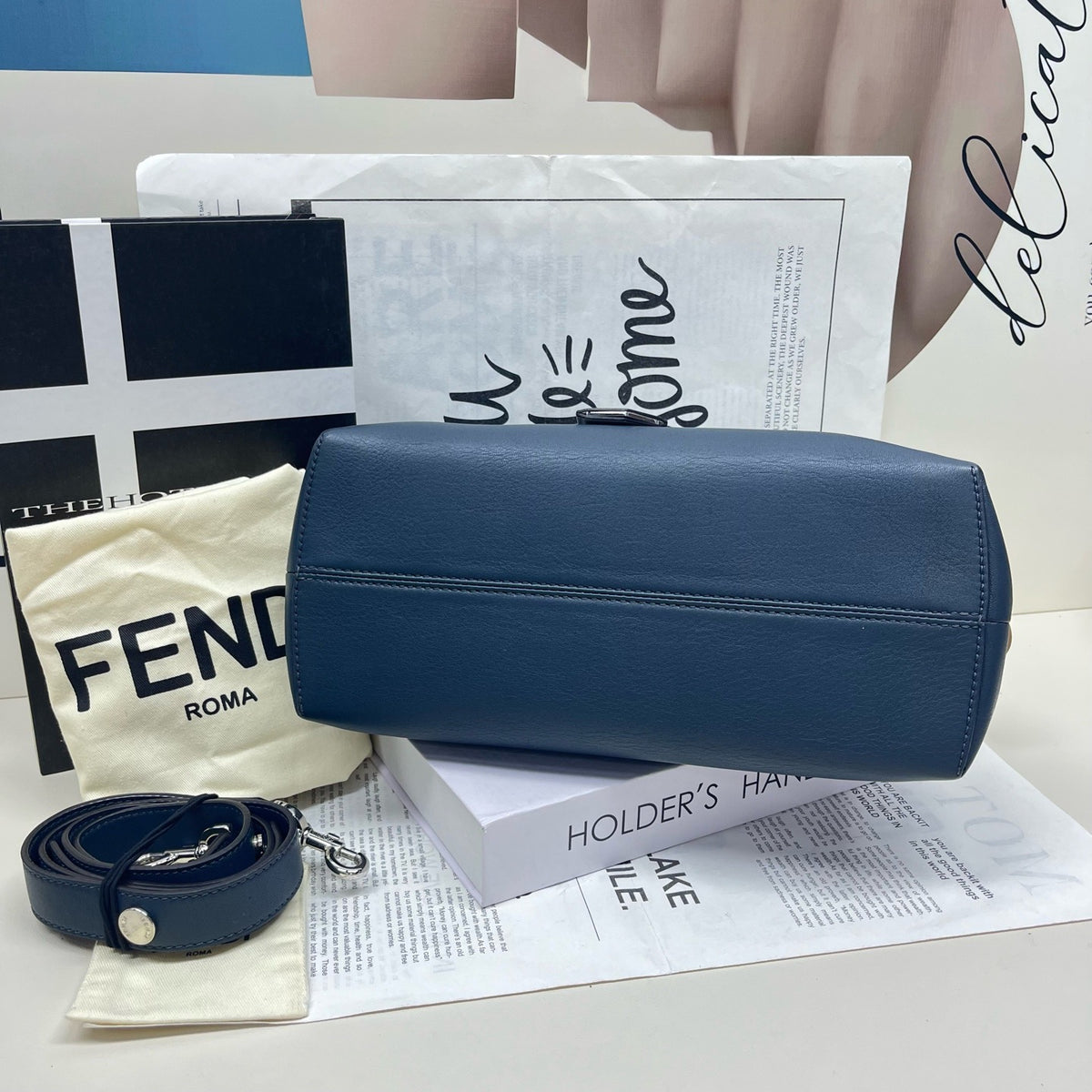 Fendi - By The Way - Leather - Navy - (medium)