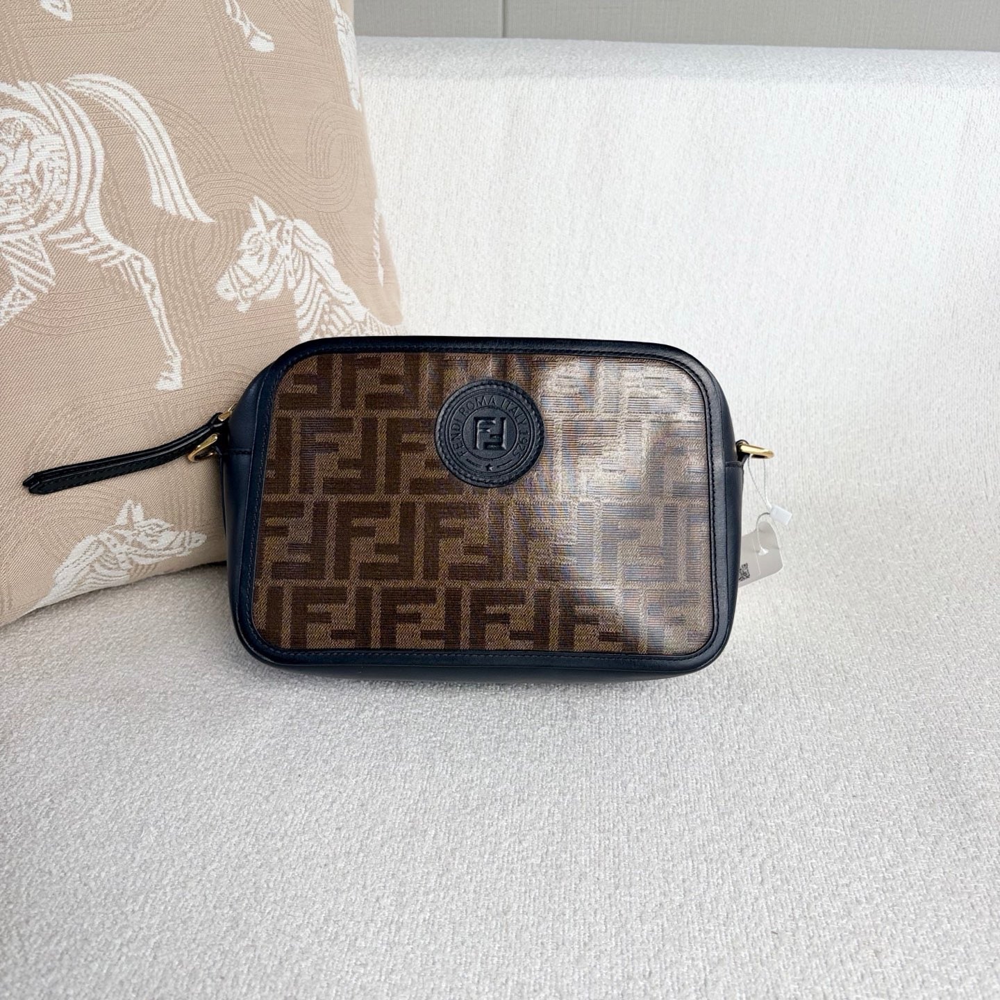 Fendi - Camera bag - Coated canvas and cowhide leather - Brown and Black - (small)
