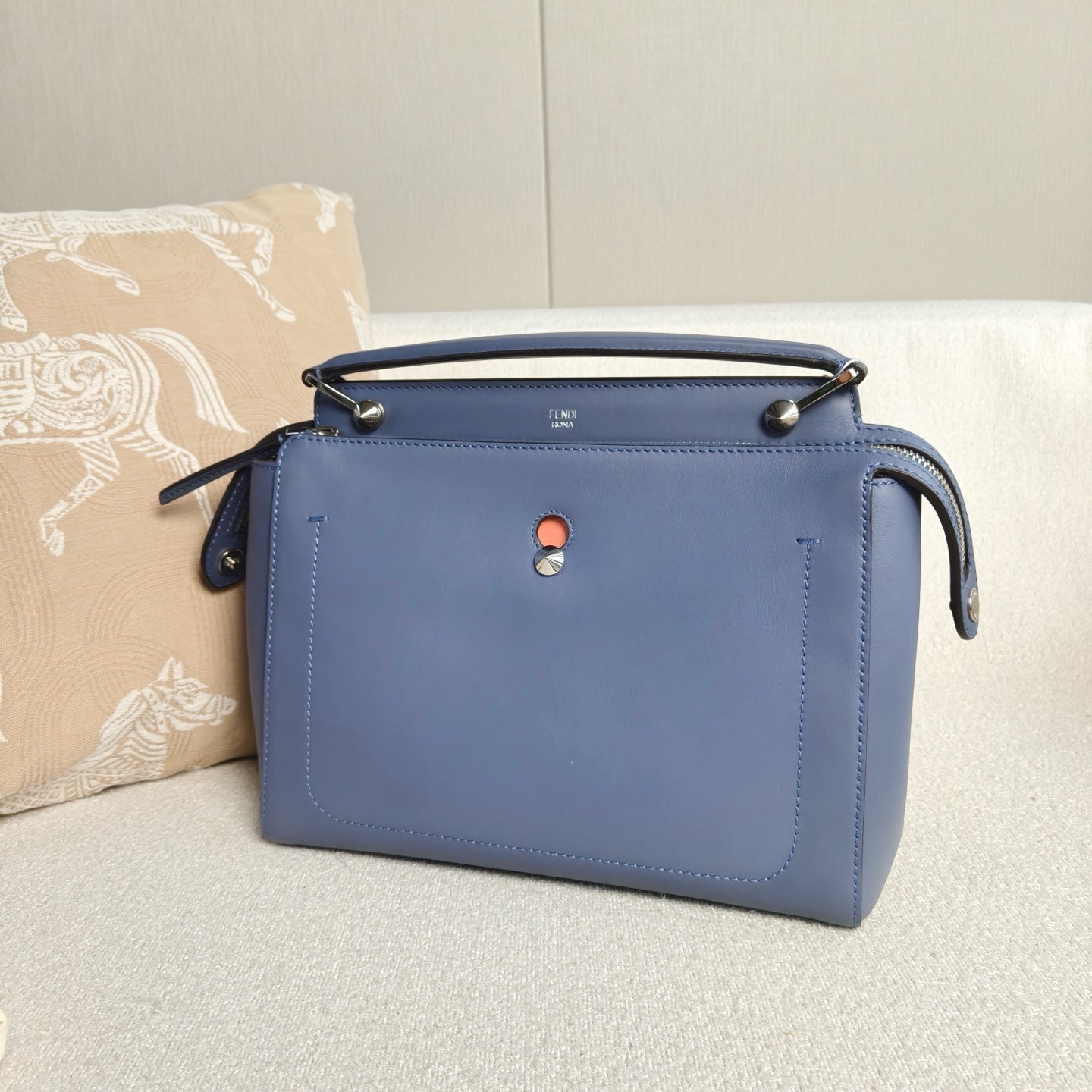 Fendi - Dotcom - Cowhide leather - Blue - (medium)