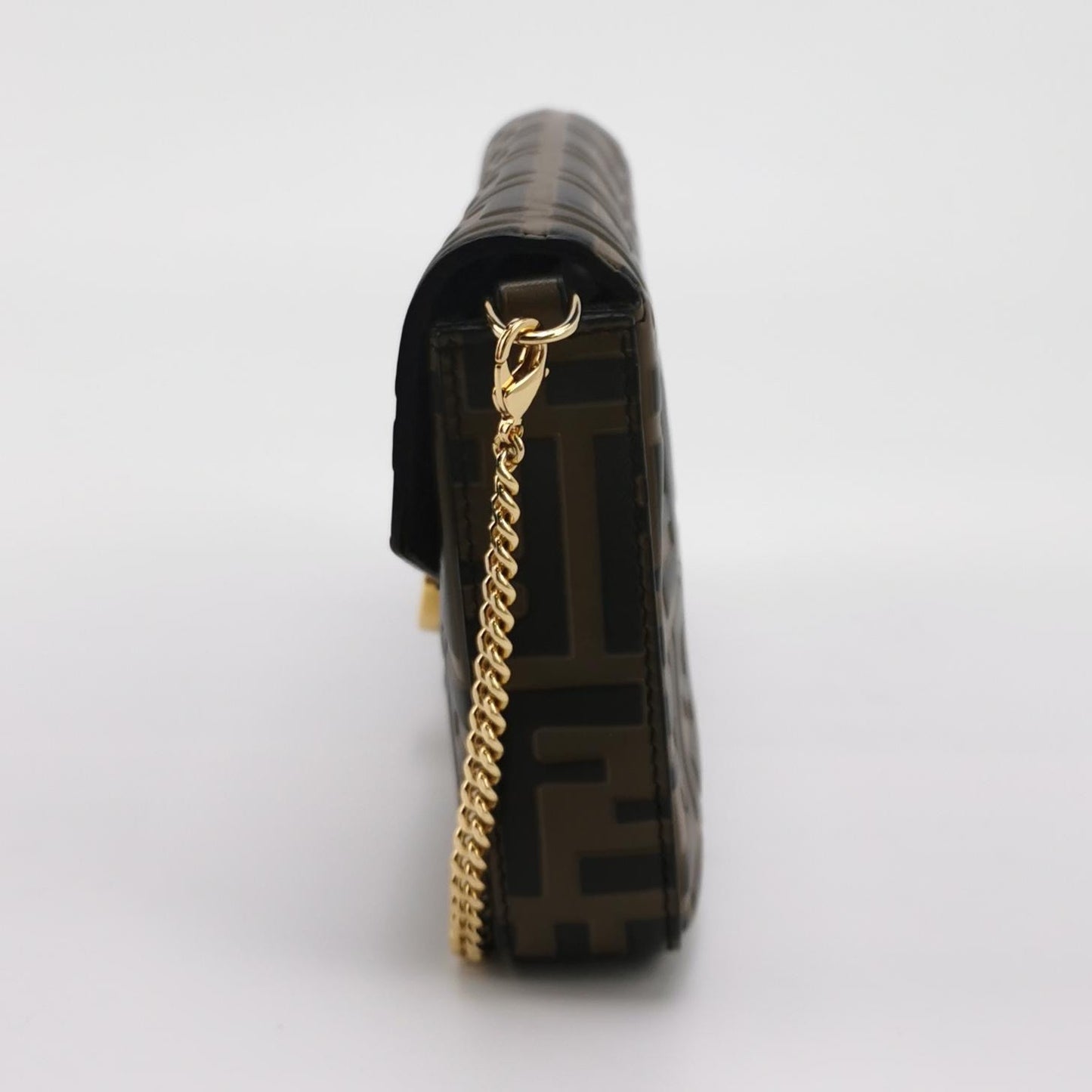 Fendi - Double F Monogram Shoulder Bag - Leather - Brown