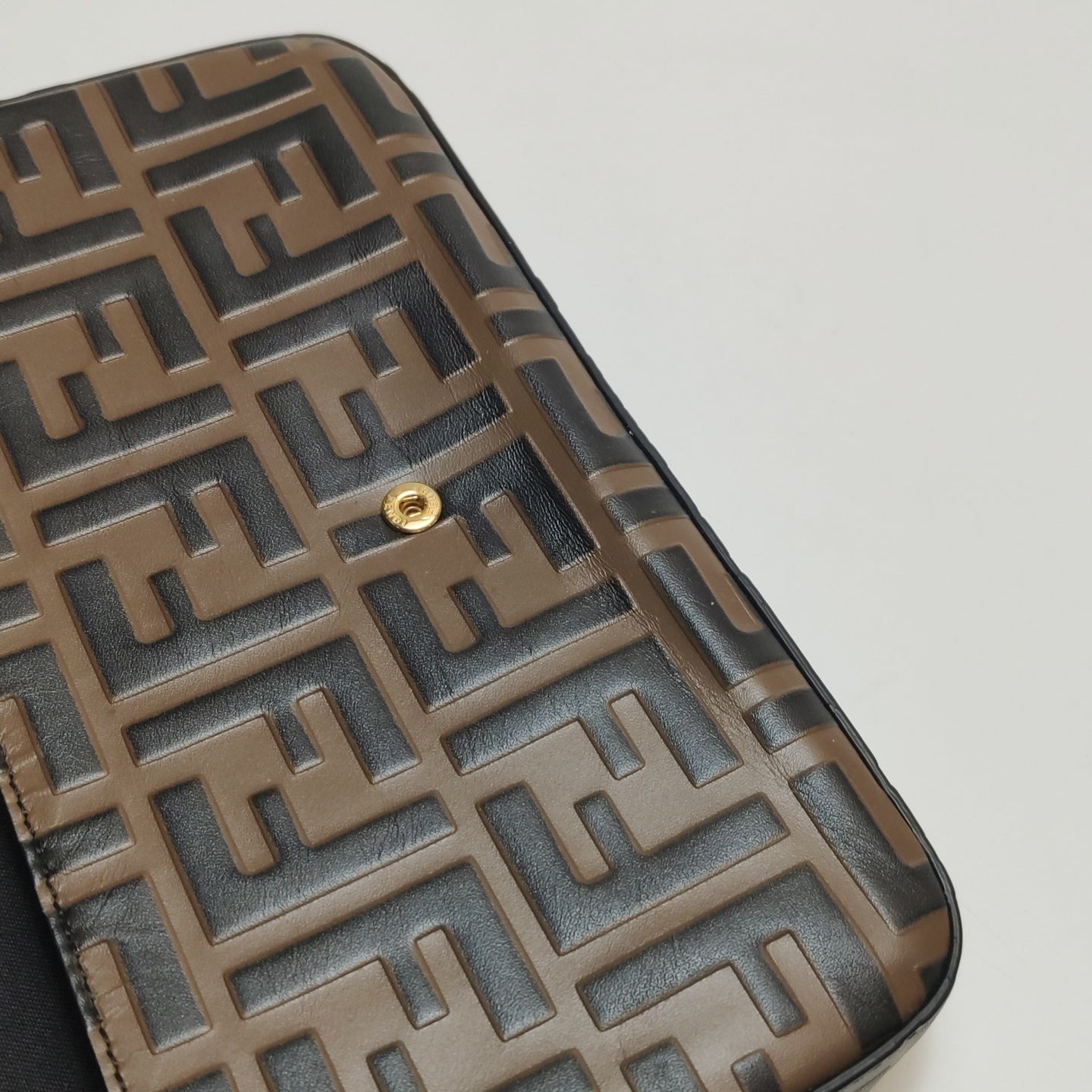 Fendi - Double F Monogram Shoulder Bag - Leather - Brown