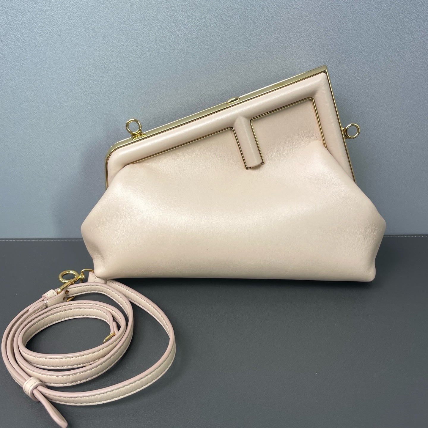 Fendi Fendi First Lambskin leather Beige - view 9