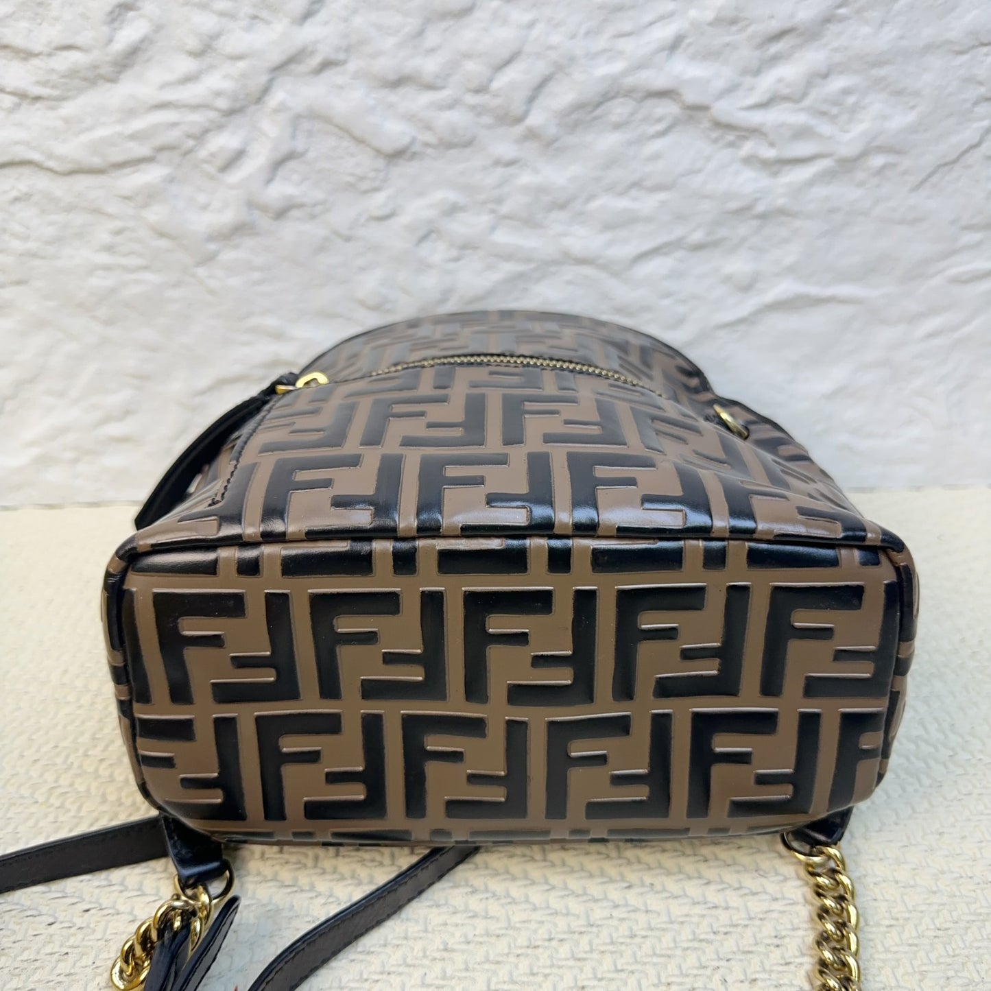 Fendi - FF Backpack - Leather - Brown - (small)
