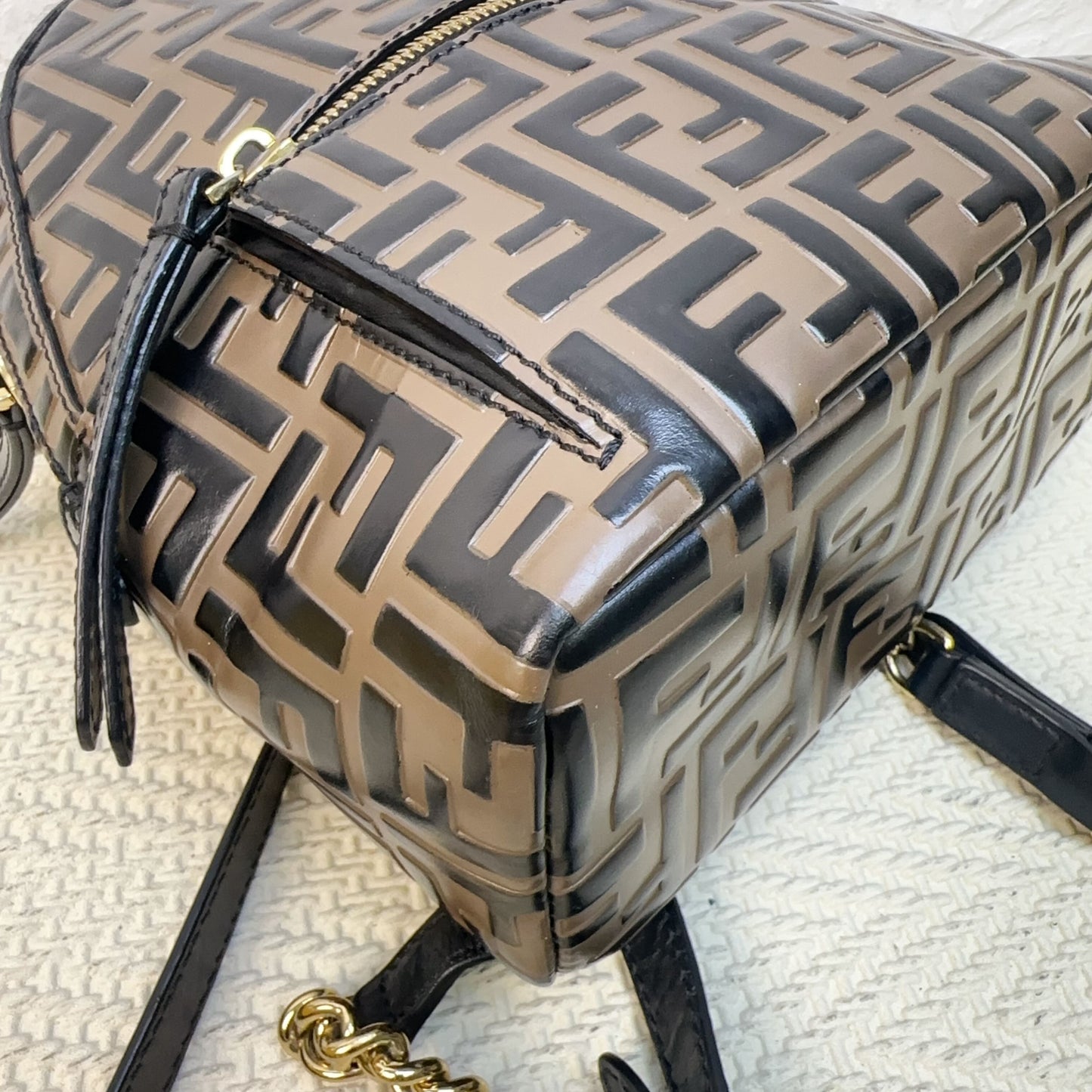 Fendi - FF Backpack - Leather - Brown - (small)