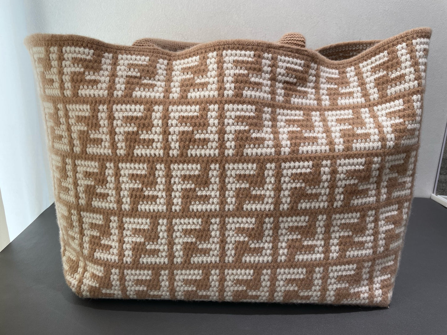 Fendi - FF Monogram Shopping Tote - Cashmere - Beige - (Large)