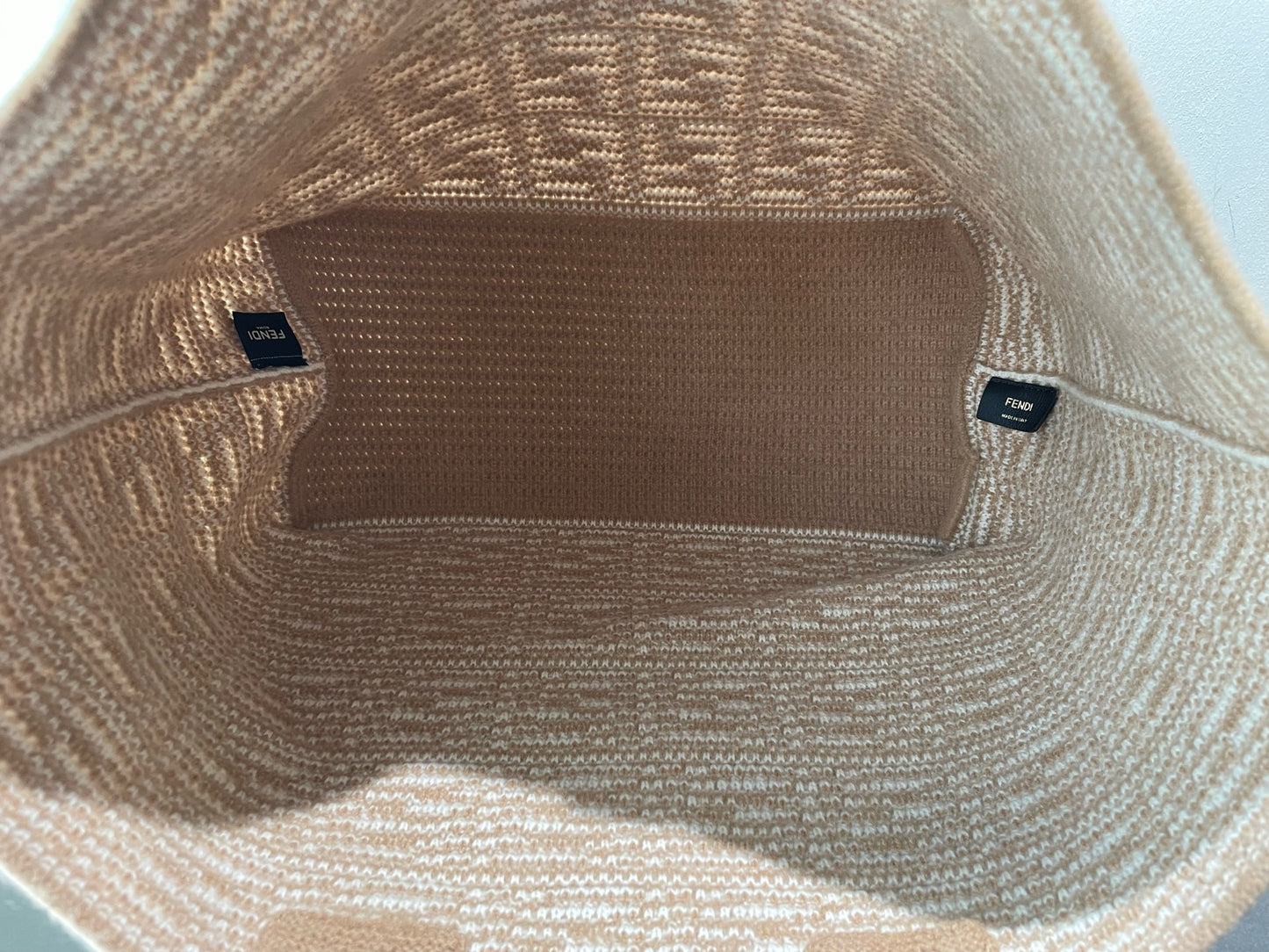 Fendi - FF Monogram Shopping Tote - Cashmere - Beige - (Large)