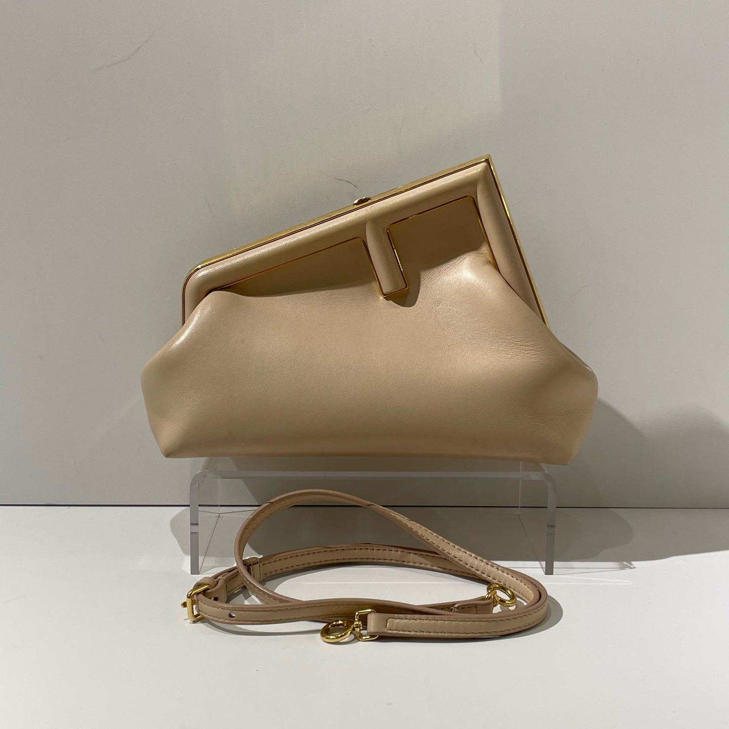 Fendi - First - Leather - Beige - (small)
