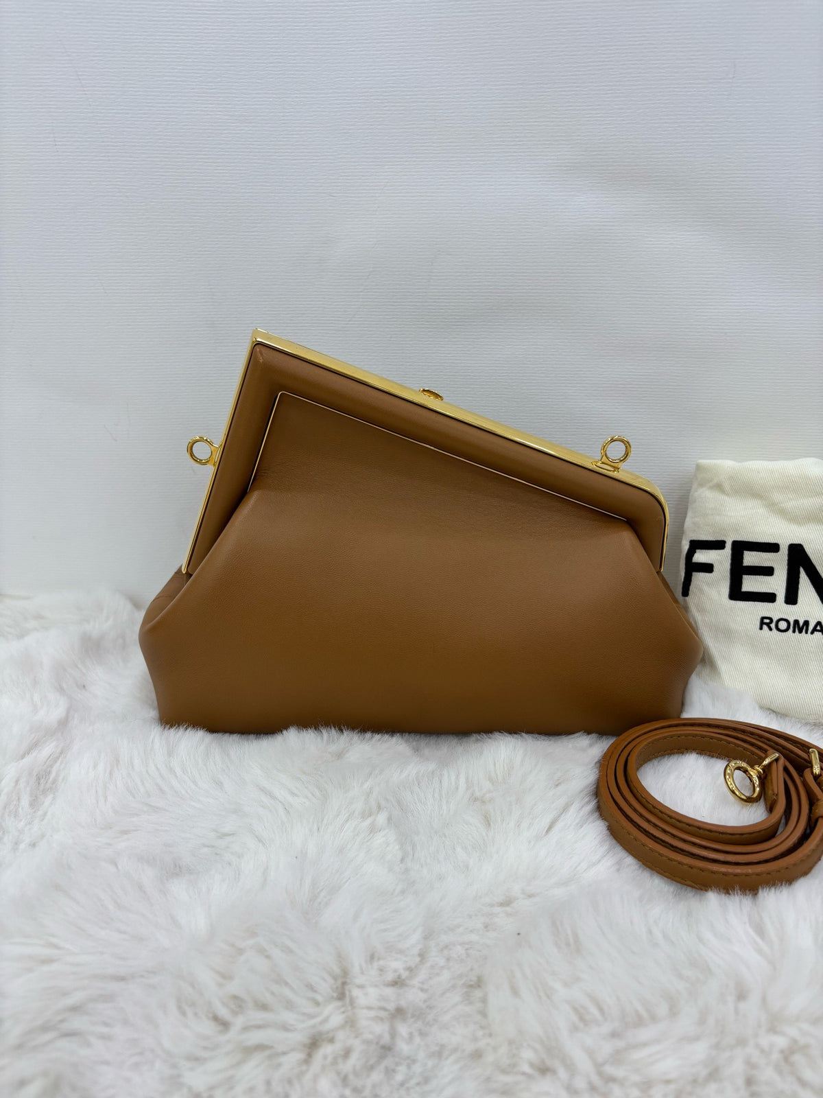Fendi - First - Leather - Camel