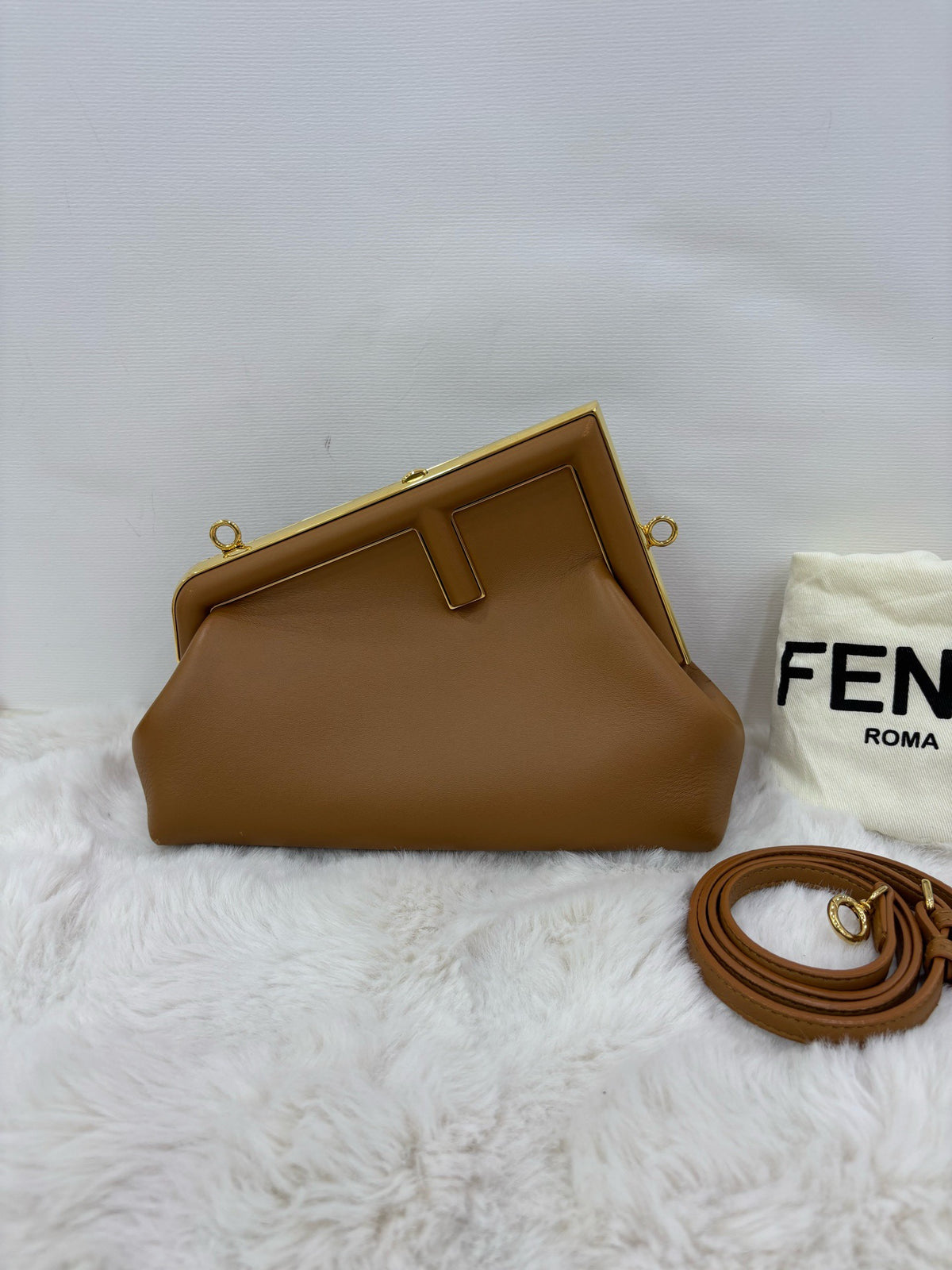 Fendi - First - Leather - Camel