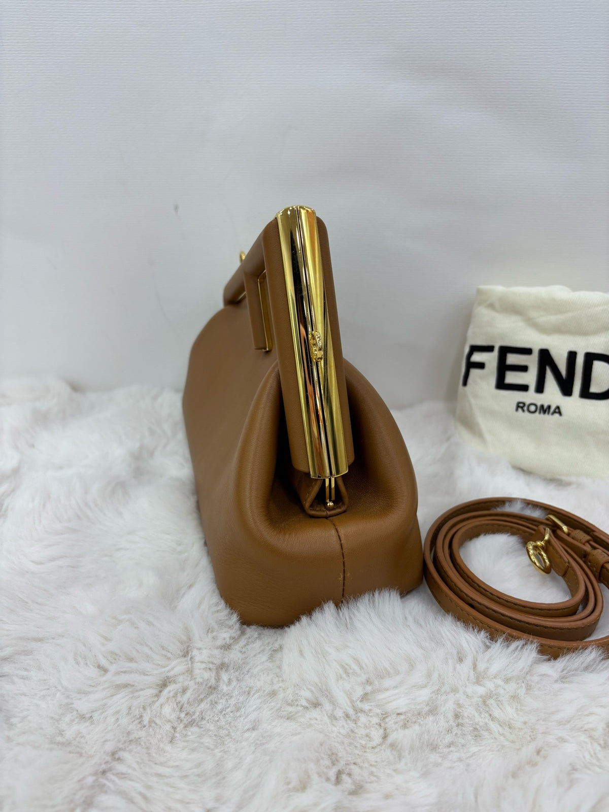Fendi - First - Leather - Camel