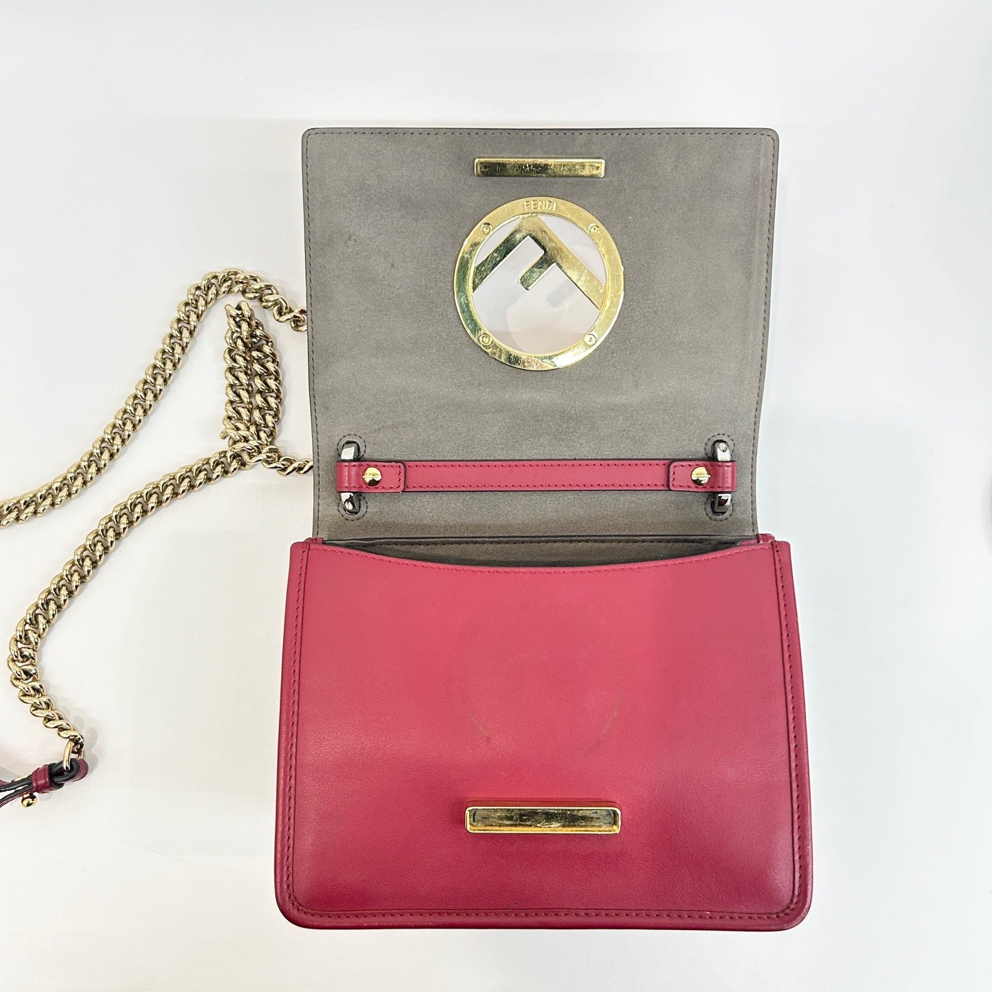 Fendi - Kan I F - Cowhide leather - Red - (small)
