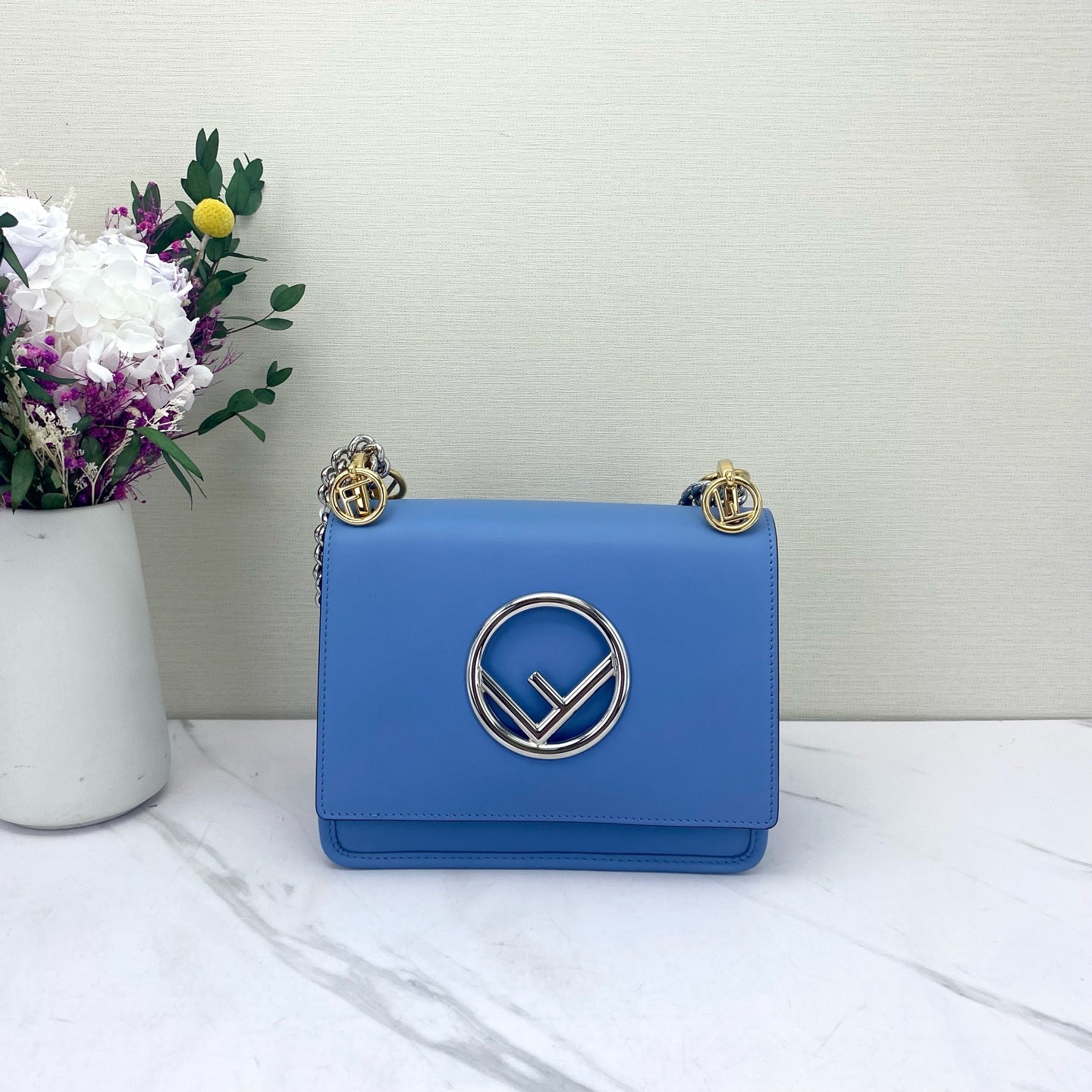 Fendi - Kan I F - Leather - Blue - (small)