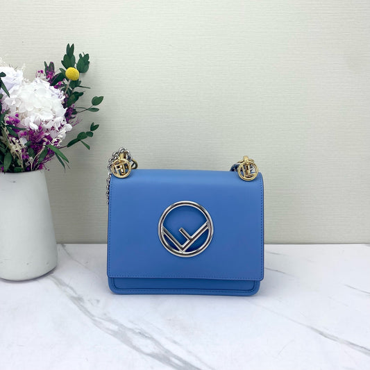 Fendi - Kan I F - Leather - Blue - (small)