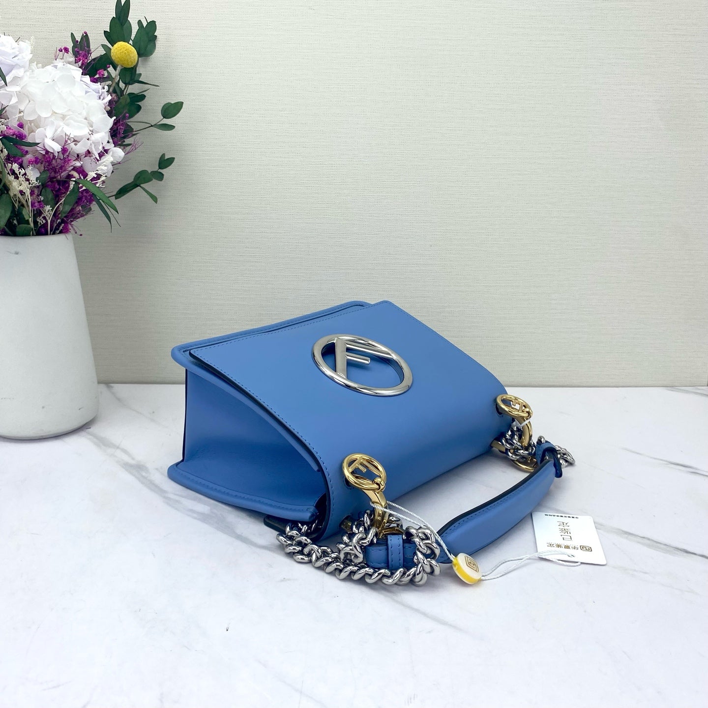 Fendi - Kan I F - Leather - Blue - (small)