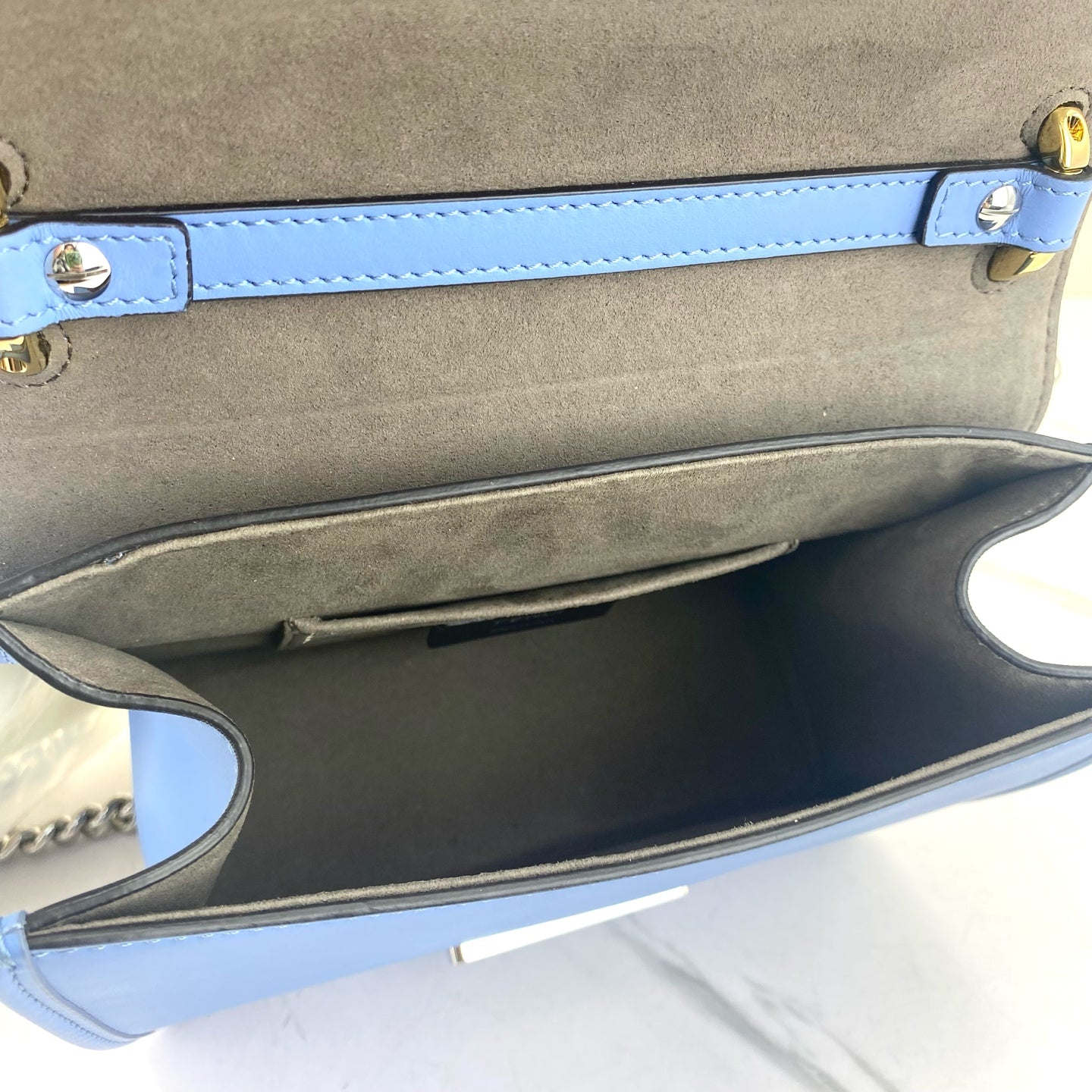 Fendi - Kan I F - Leather - Blue - (small)