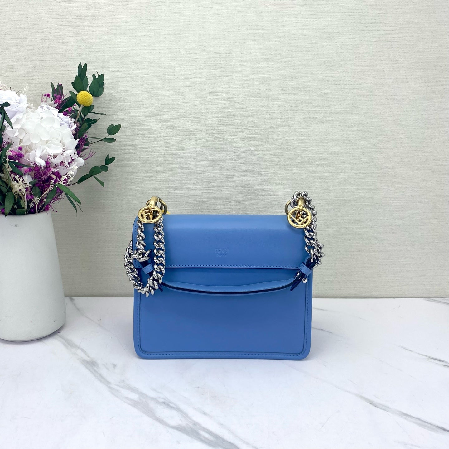 Fendi - Kan I F - Leather - Blue - (small)