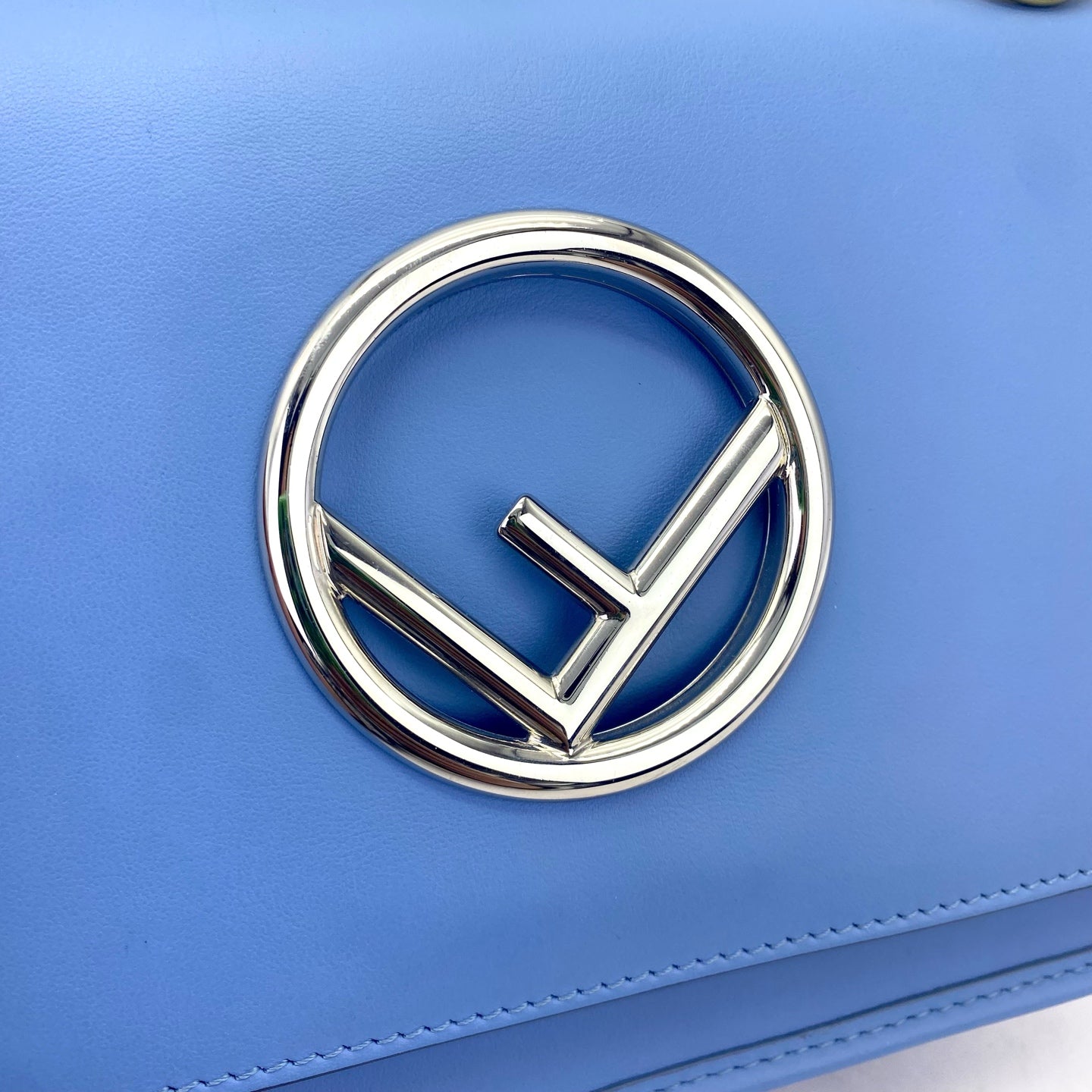 Fendi - Kan I F - Leather - Blue - (small)