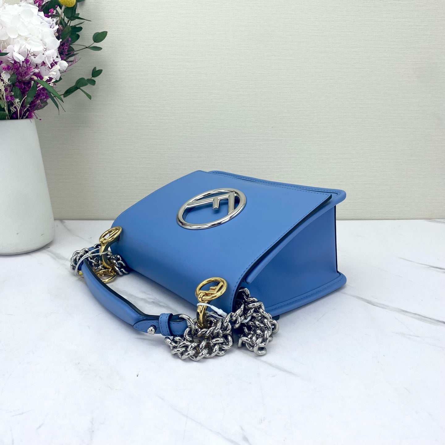 Fendi - Kan I F - Leather - Blue - (small)