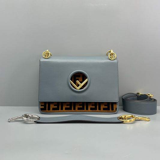 Fendi - Kan I - Leather - Blue - (Medium)