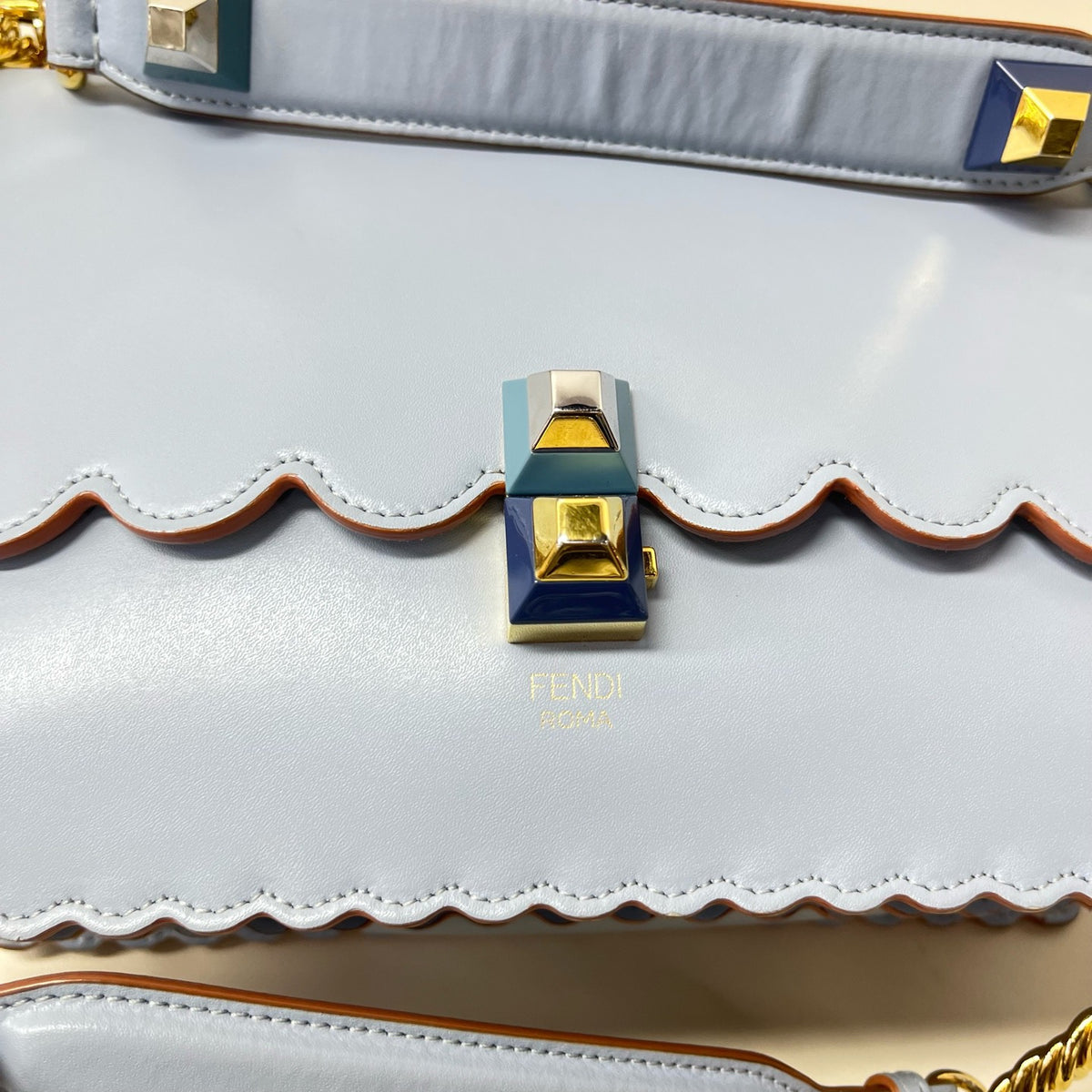 Fendi - Kan I - Leather - Blue - (Medium)