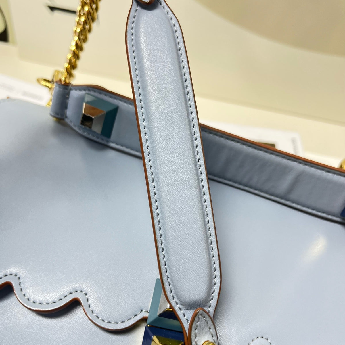 Fendi - Kan I - Leather - Blue - (Medium)