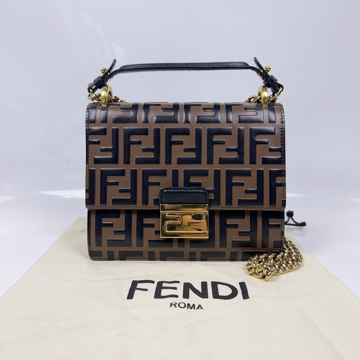 Fendi - Kan I - Leather - Brown - (mini)