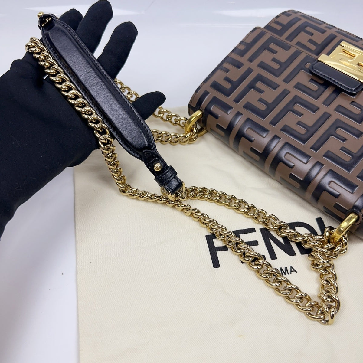 Fendi - Kan I - Leather - Brown - (mini)