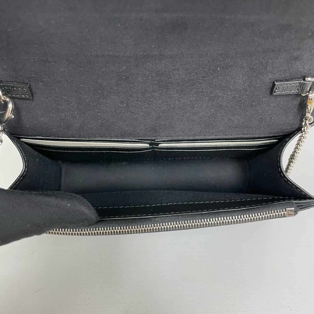 Fendi - Karl Lagerfeld WOC - Textured leather, fur - Black - (mini)