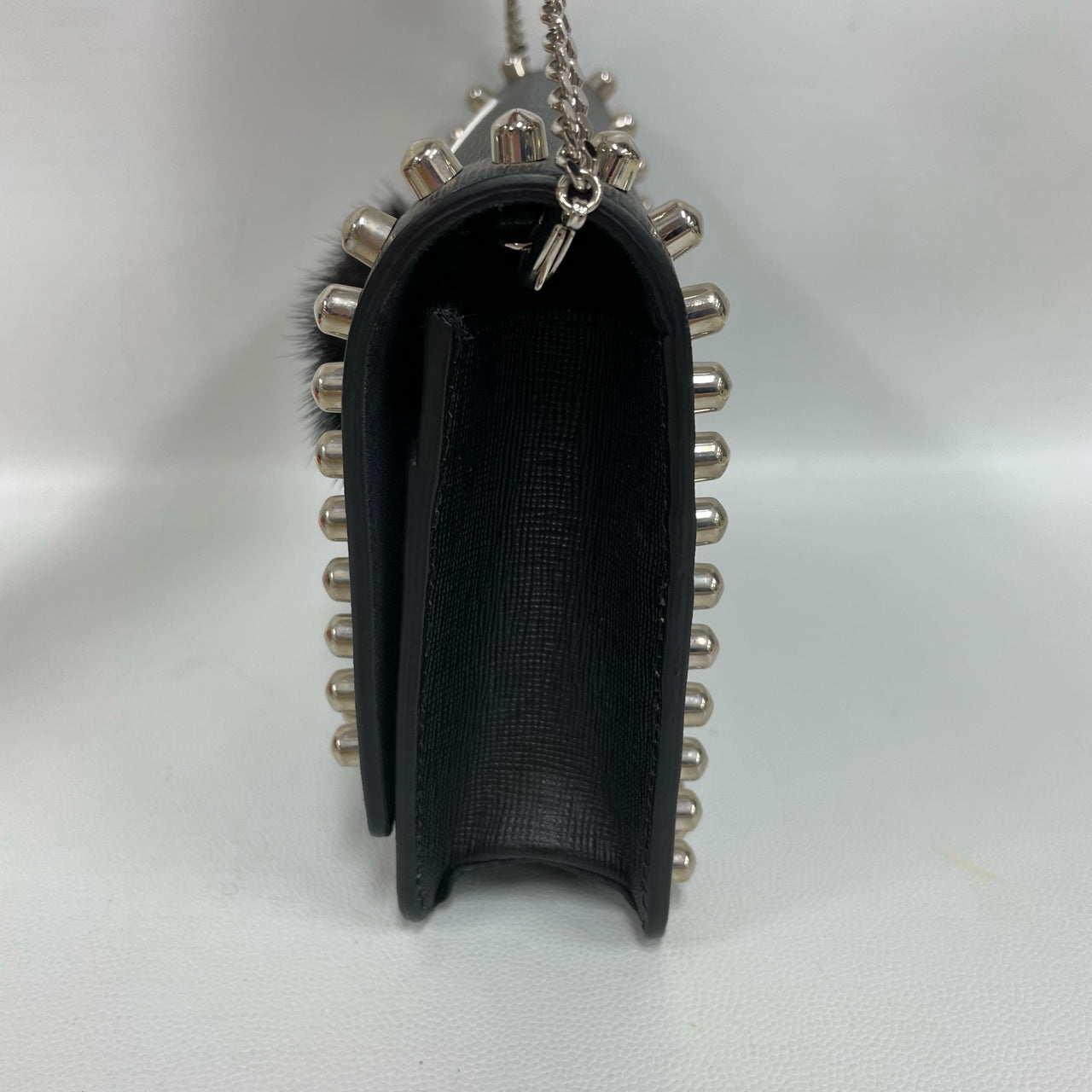 Fendi - Karl Lagerfeld WOC - Textured leather, fur - Black - (mini)