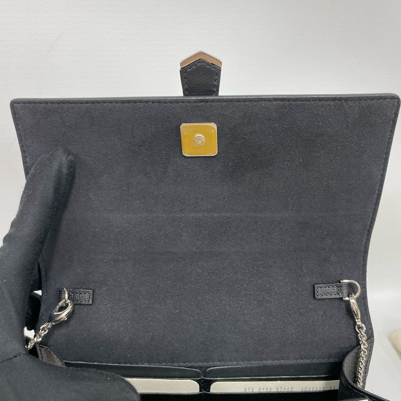 Fendi - Karl Lagerfeld WOC - Textured leather, fur - Black - (mini)