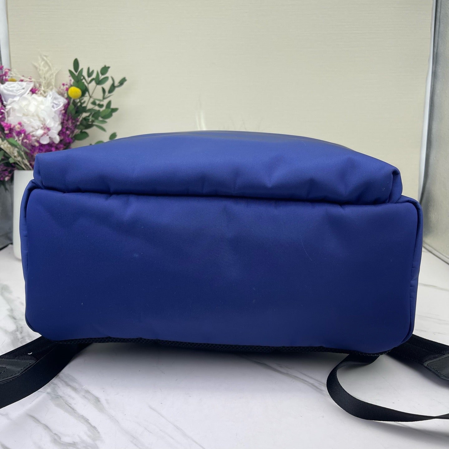 Fendi - Little Monster Backpack - Polyamide with leather and fur accents - Blue with Black and White - (Medium)