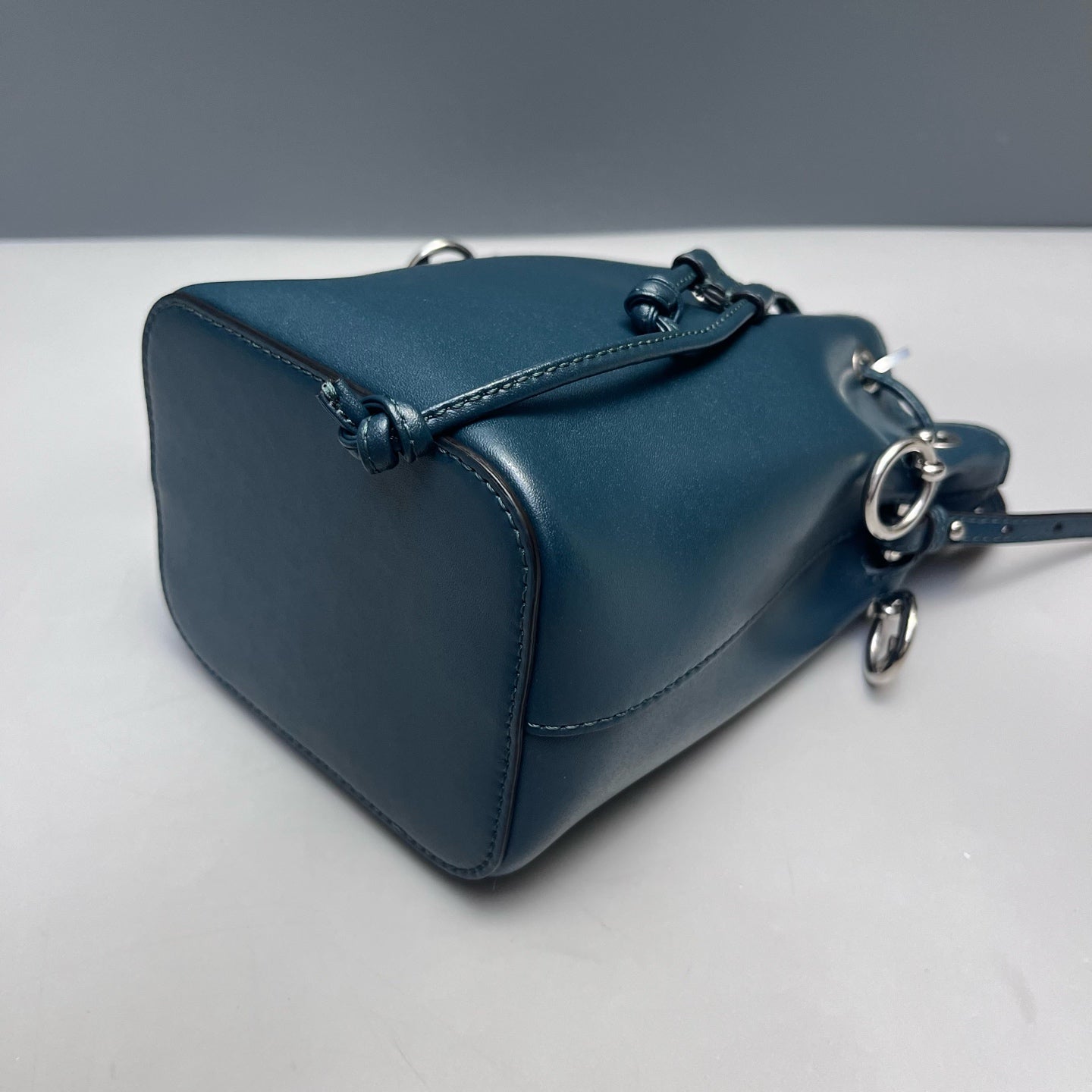 Fendi - Mini Bucket Bag - Smooth leather - Petrol Blue - (mini)