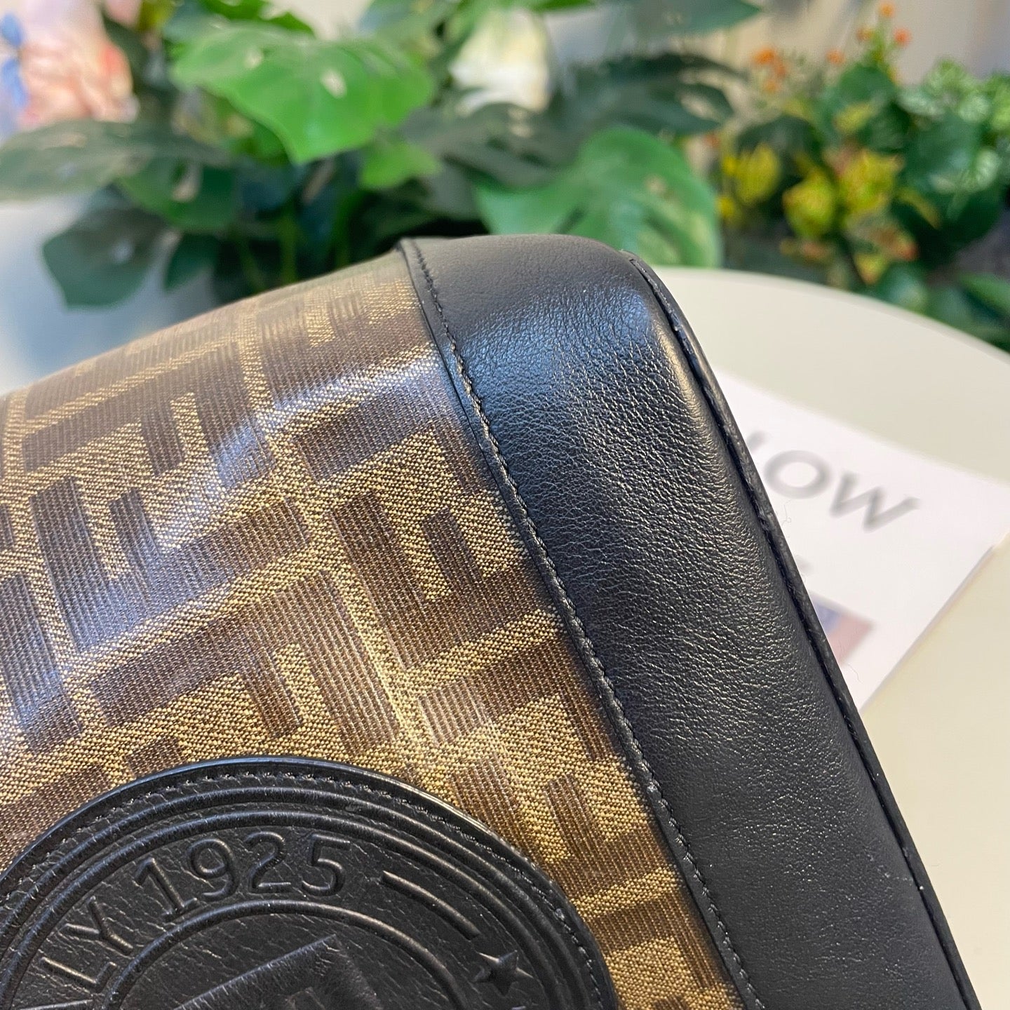 Fendi - Mon Tresor Bucket Bag - Coated canvas with leather trim - Brown with Black accents - (Medium)