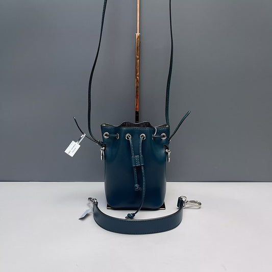 Fendi - Mon Tresor - Cowhide leather with pebbled grain - Deep Teal with Silver-Tone Hardware - (mini)