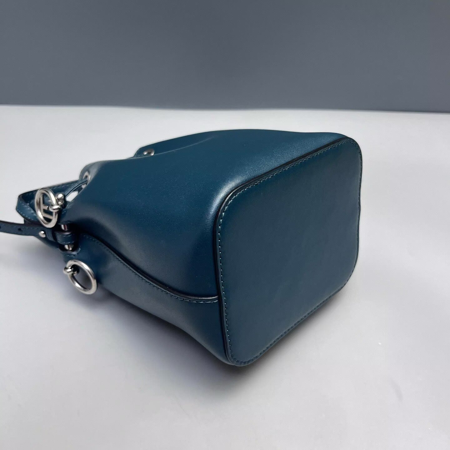 Fendi - Mon Tresor - Cowhide leather with pebbled grain - Deep Teal with Silver-Tone Hardware - (mini)