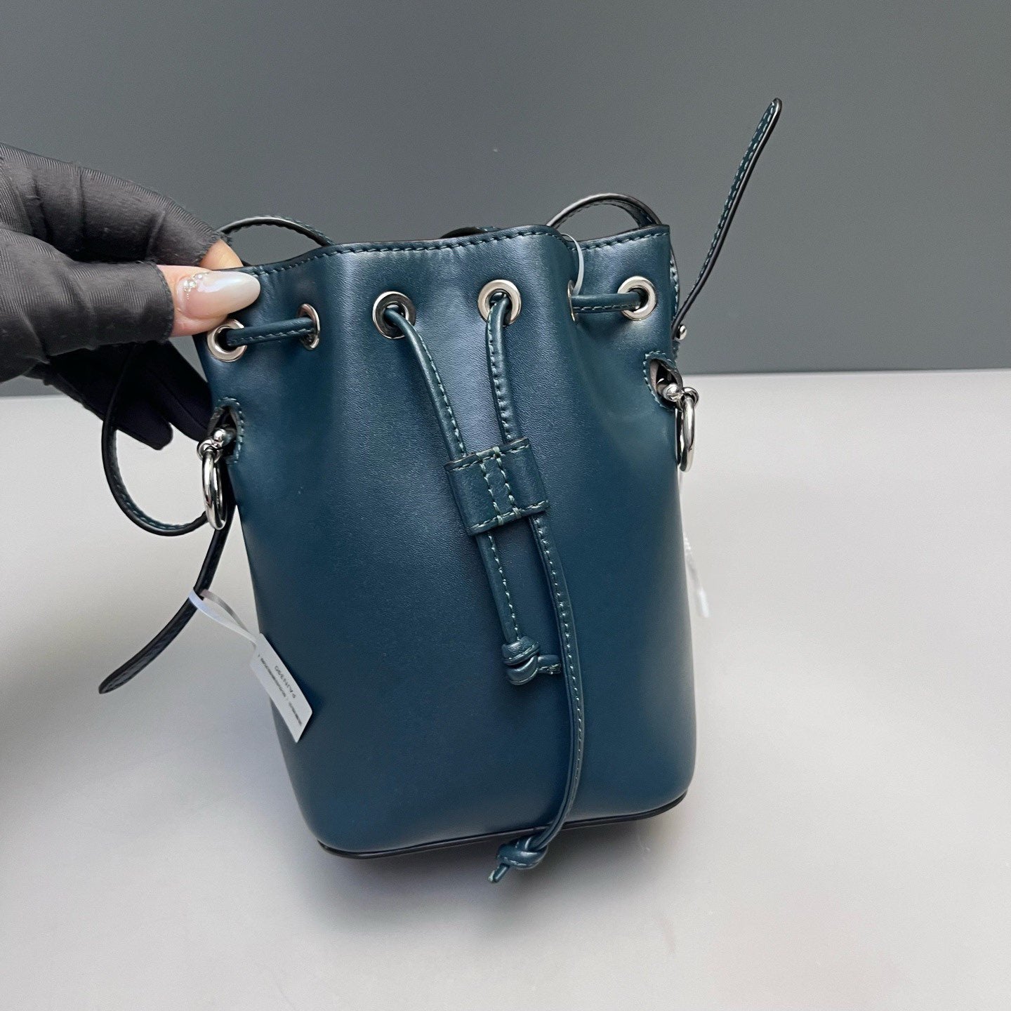 Fendi - Mon Tresor - Cowhide leather with pebbled grain - Deep Teal with Silver-Tone Hardware - (mini)