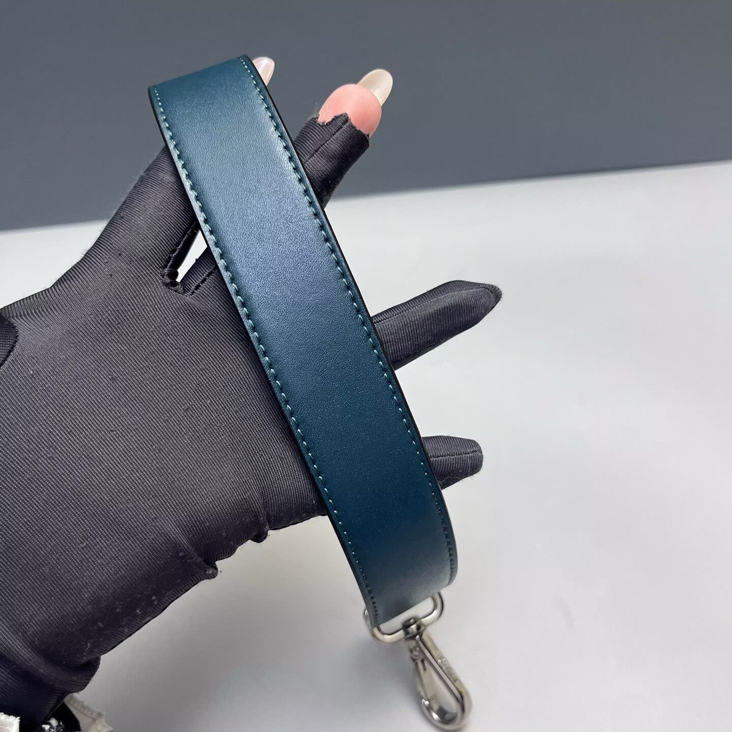 Fendi - Mon Tresor - Cowhide leather with pebbled grain - Deep Teal with Silver-Tone Hardware - (mini)