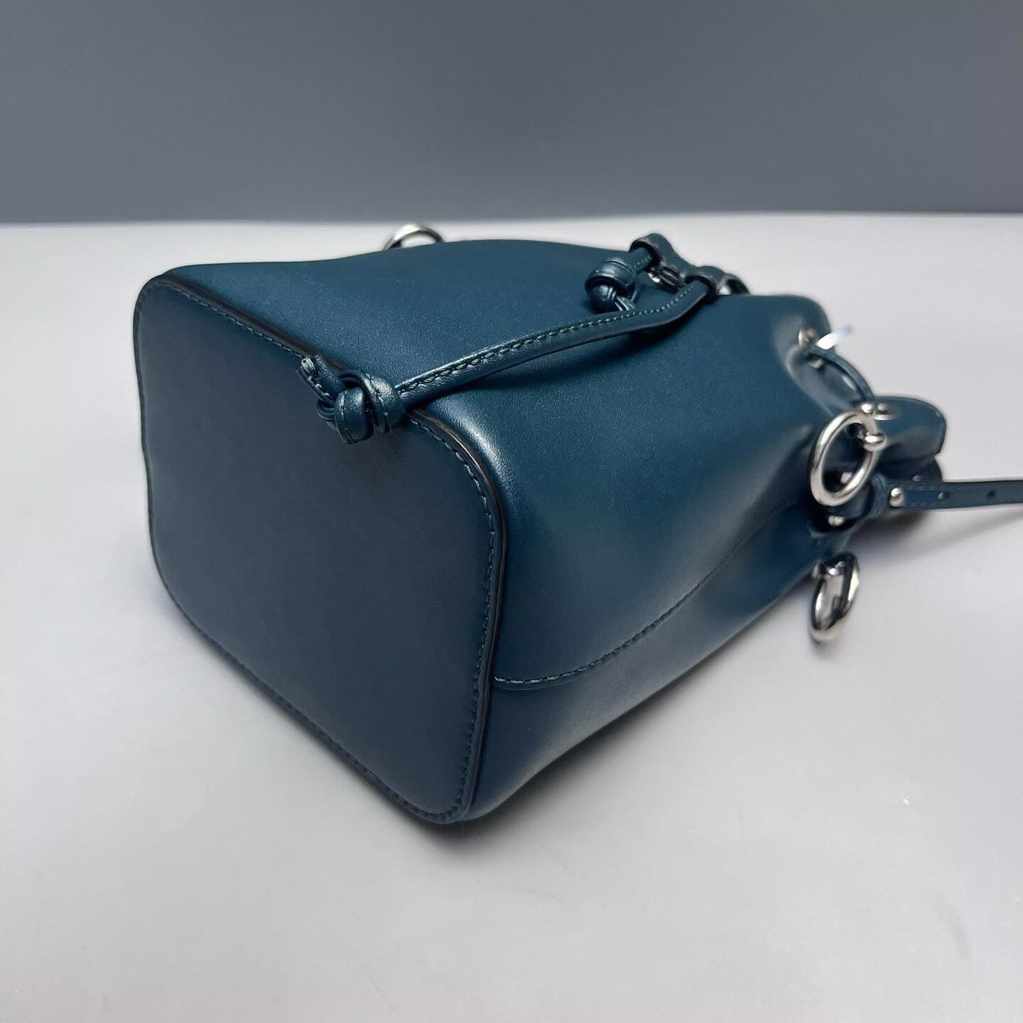 Fendi - Mon Tresor - Cowhide leather with pebbled grain - Deep Teal with Silver-Tone Hardware - (mini)
